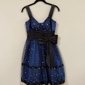 Blondie Nites black and blue cocktail dress